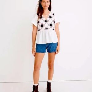 Madewell Patchwork Cotton Blouse
